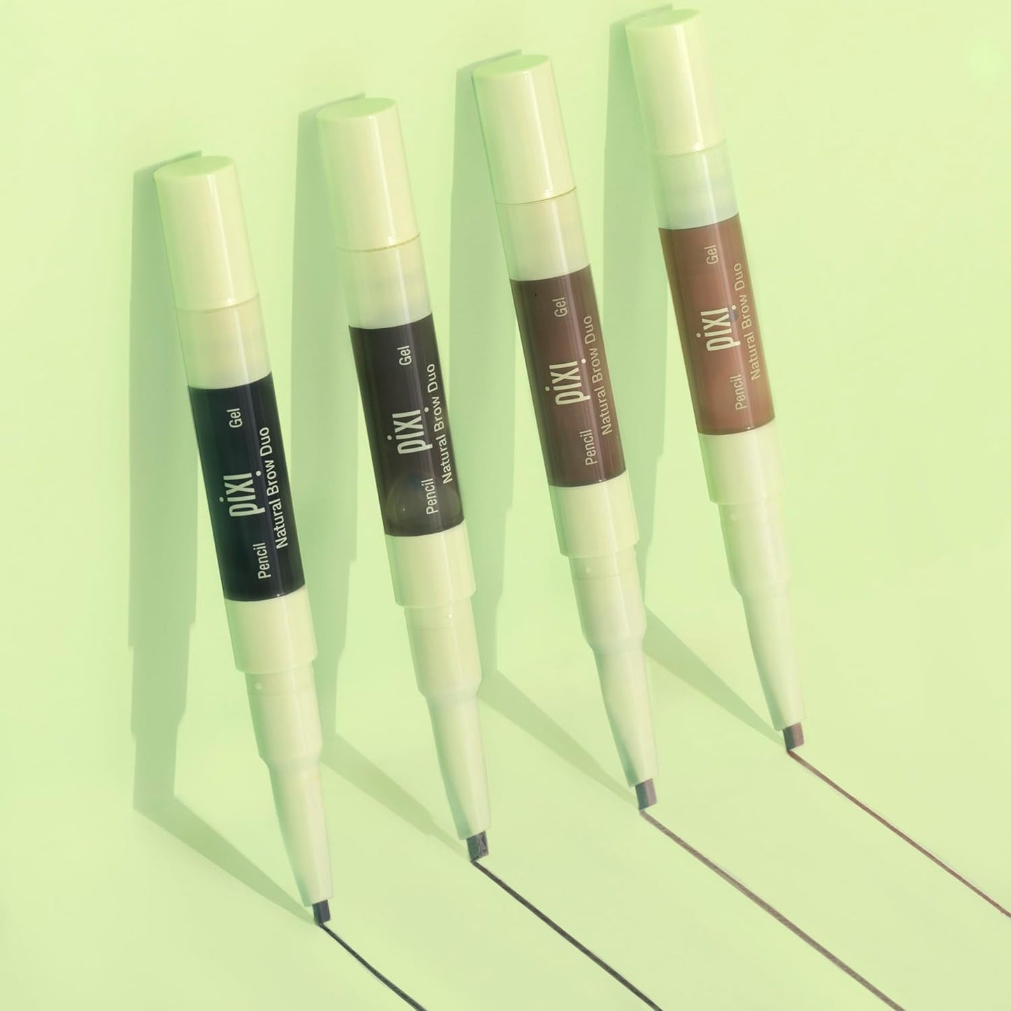 Pixi Natural Brow Duo - Soft Black, Precision Pencil & Tinted Gel, Waterproof Brow Shaper for All-Day Hold, Paraben-Free, 0.2oz
