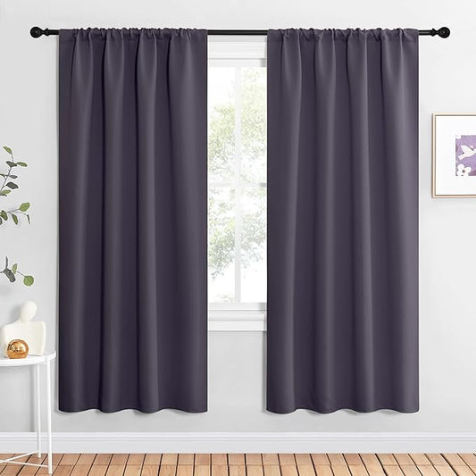 NICETOWN Blackout Curtains for Living Curtains, 1 Pair, 34-inch W x 72-inch L by NICETOWN