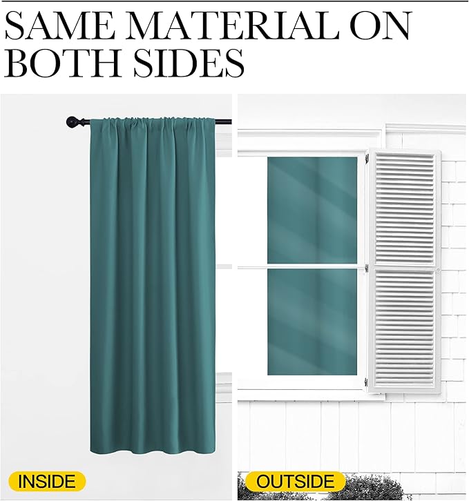 NICETOWN Living Room Curtains, Window Curtain Panels, Thermal Insulated Solid - Image 6