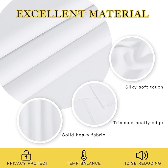 NICETOWN Blackout Curtains for Sliding Glass Door Room Divider Noise Reduce - Image 2