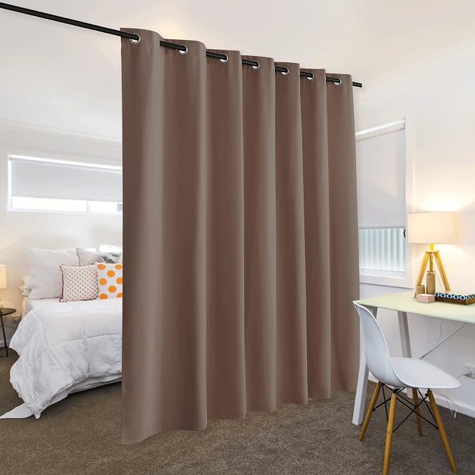 RYB HOME Extra Wide Curtains for Divider Room Separation Soundproof Temporary - Image 4