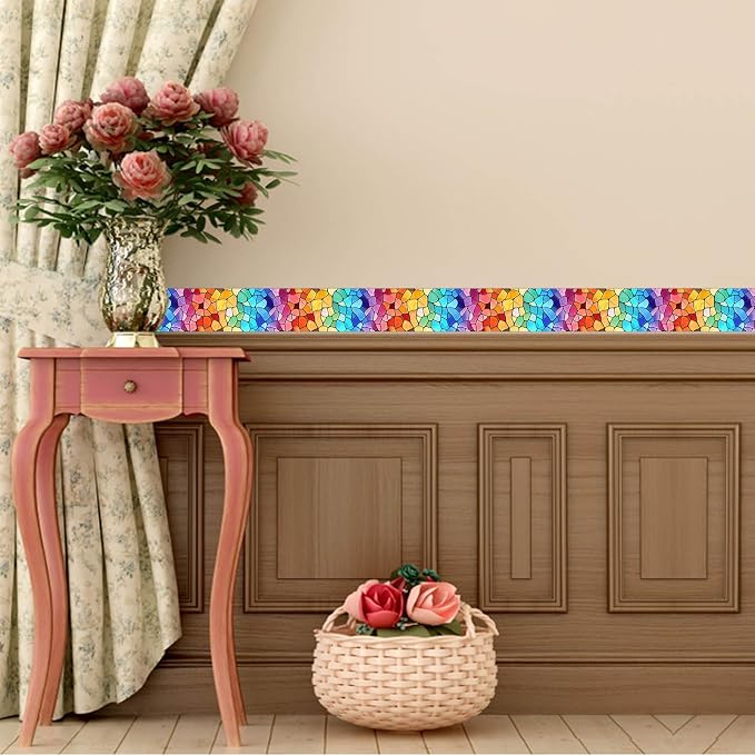 IVN Wallpaper Border Peel and Stick Decorative Wall Trim Self Adhesive Vibrant - Image 7