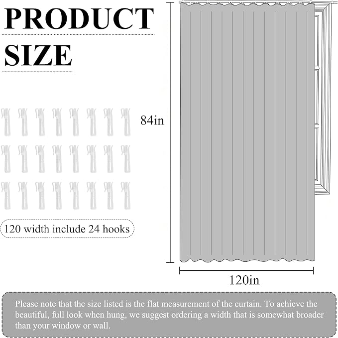 RYB HOME Full Blackout Curtain for Sliding Glass Doors, Thermal Insulated Extra - Image 7