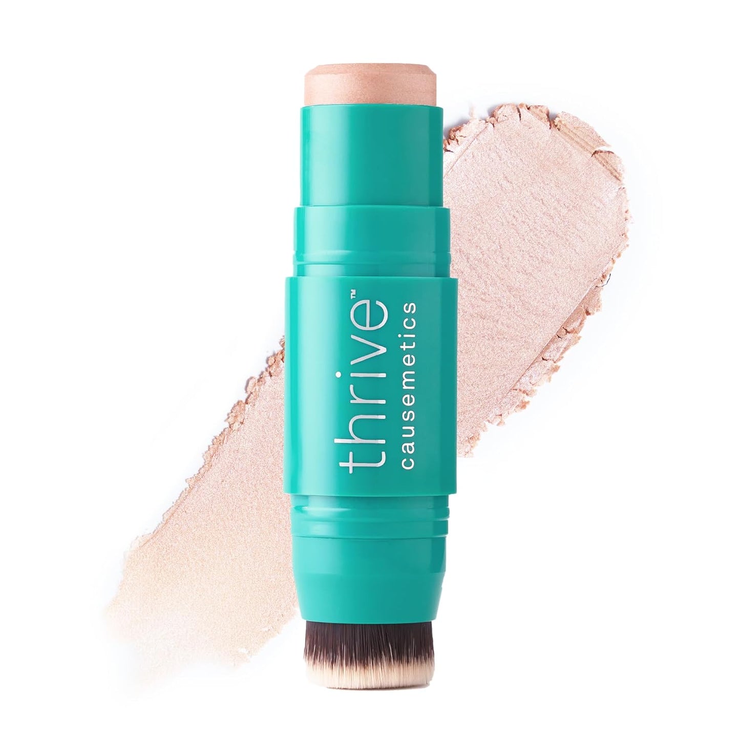 Thrive Causemetics Triple Threat Color Stick: Cream Highlighter Stick with Vitamin E, Evening Primrose Oil, Waterproof Smudge Proof Face Makeup Formula, Joy (Gold Shimmer)