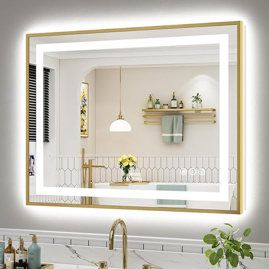 40x32 Inch LED Bathroom Mirror by Briivuemodernmirrors