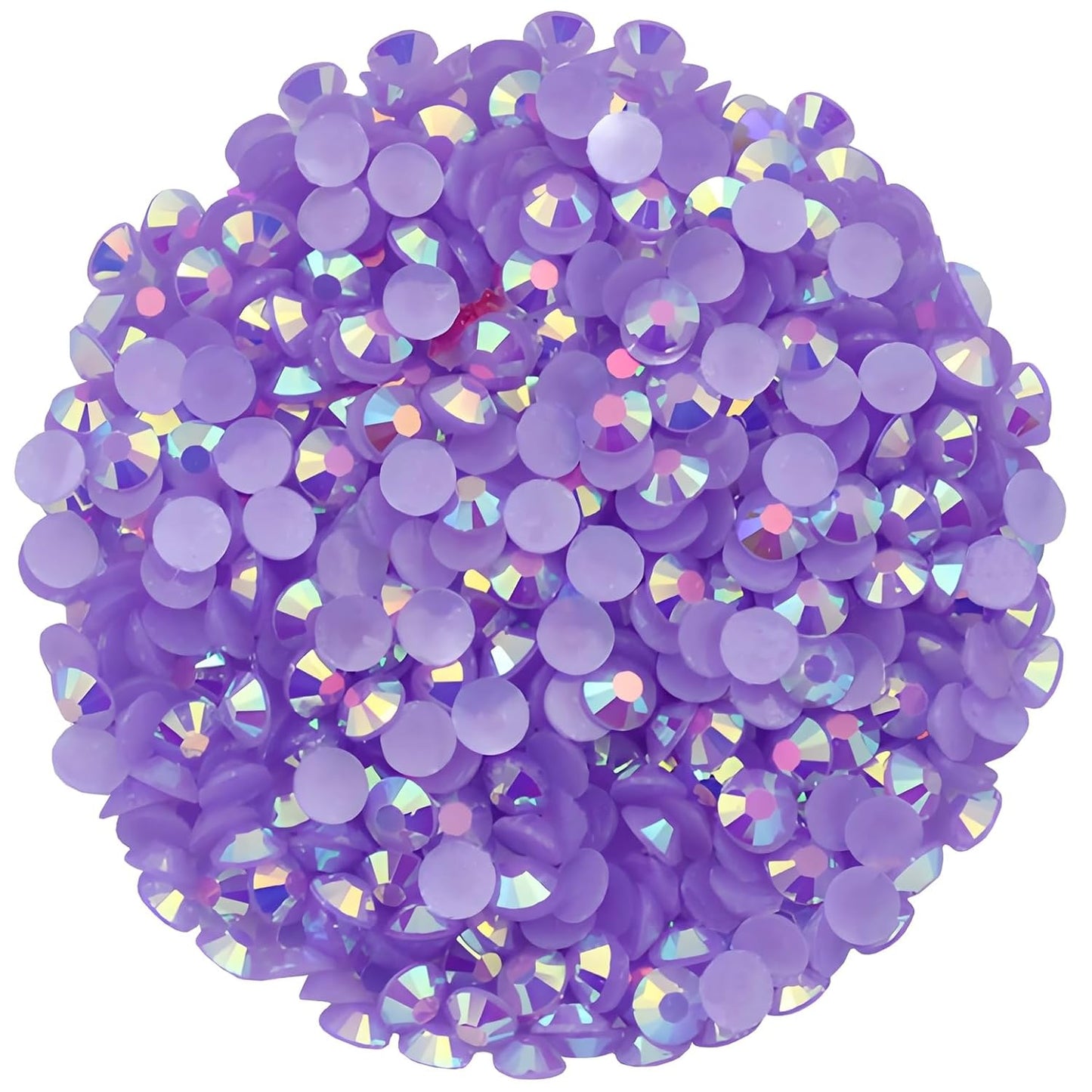 2250 Pcs SS16 4mm AB Flatback Rhinestones for Nails Art Crafts Glitter Round Shine Gems Crystals DIY Clothes Shoes （Purple AB）
