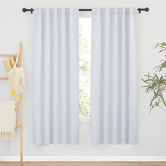 RYB HOME Living Room Window Curtains, Back Tab 2 Hanging Top, Thermal Insulated by RYBHOME