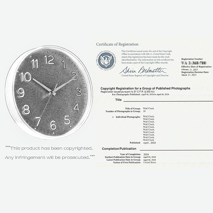 Roymnie Wall Clock 14 Inch Silent Green Wall Clocks Battery Operated- Modern - Image 6