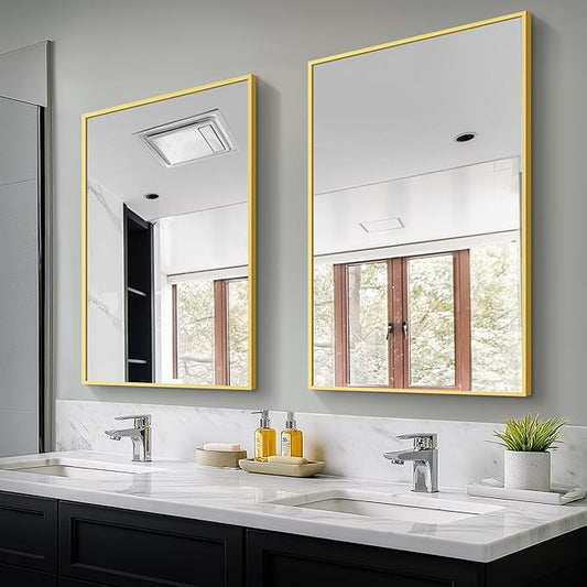 TRAHOME Bathroom Vanity Mirror for Wall, 2 Pack 36" x 24" Metal Framed by TRAHOME