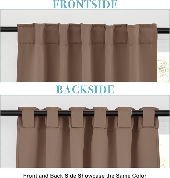 RYB HOME Blackout Curtains for Living Room, Privacy Thermal Insulating Window - Image 6