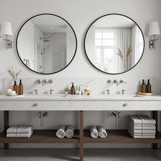 Antok 24 Inch 2PCS Round Mirror by AntokMirror