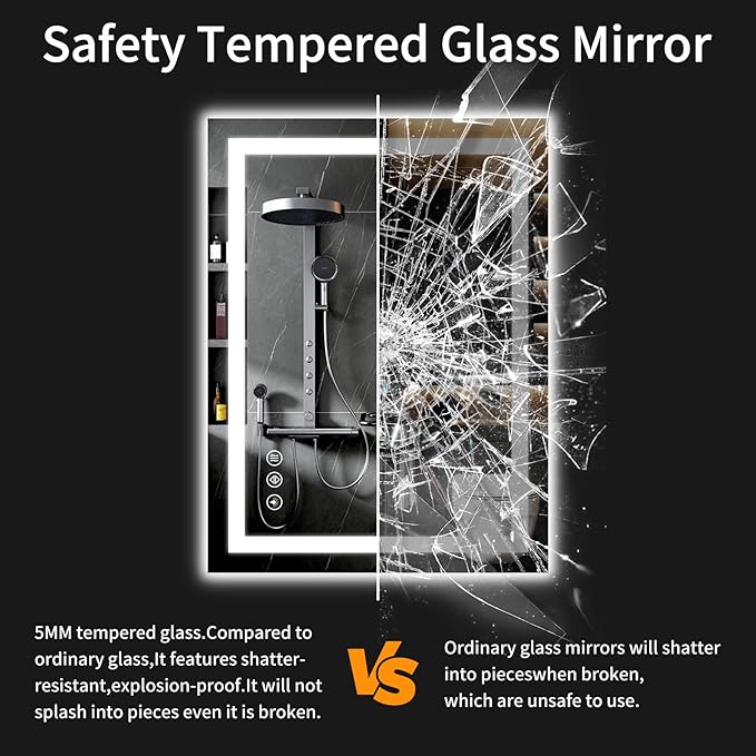 LED Bathroom Mirrors 24"x28" Bathroom Mirror - Image 6