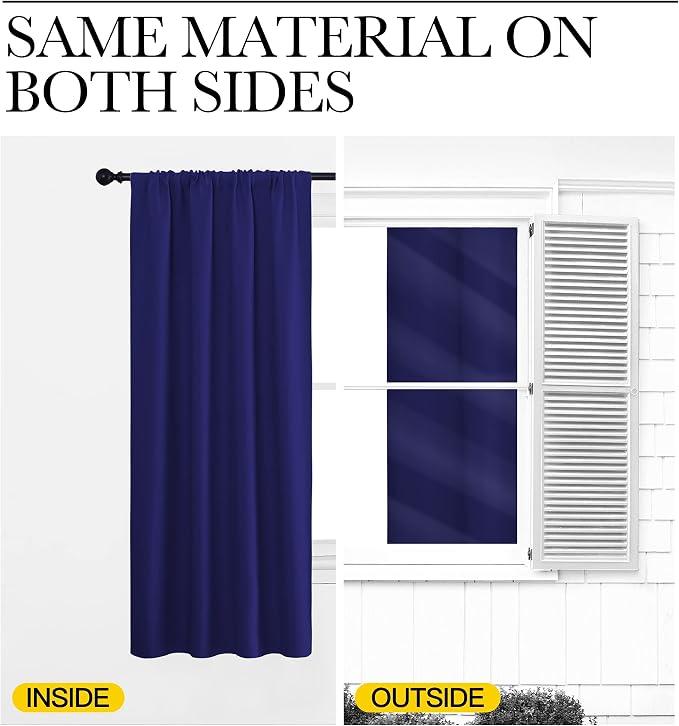 NICETOWN Kitchen Curtains, Short Blackout Drapes, Thermal Insulated Blackout - Image 5