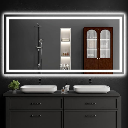 36"x72" LED Bathroom Mirror by WISSMILESHOME