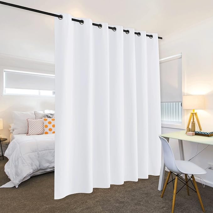 RYB HOME Room Dividers Curtains White - Image 3