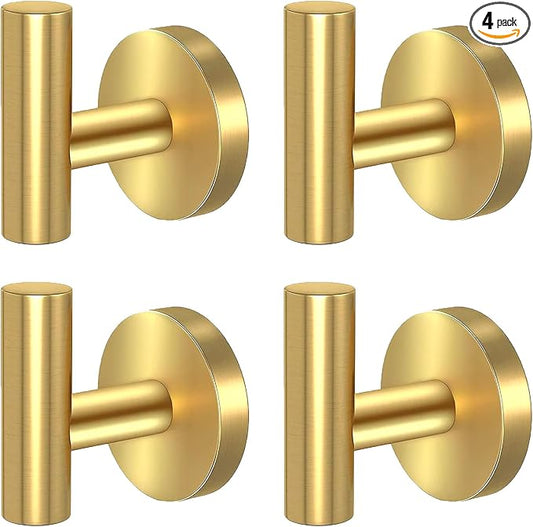 Kruodop Towel Hooks for Bathroom, 4 Packs Wall Mount Towel Holder, Stainless by Kruodop