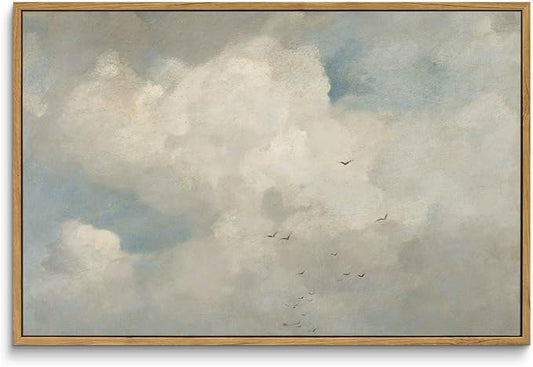 InSimSea Framed Canvas Wall Art Vintage Decor, Home Decor Classical Oil by InSimSeaArt