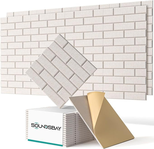 Soundsbay Soundproof Wall Panels, Acoustic Panels Self Adhesive, 18 Pack Sound by Soundsbay