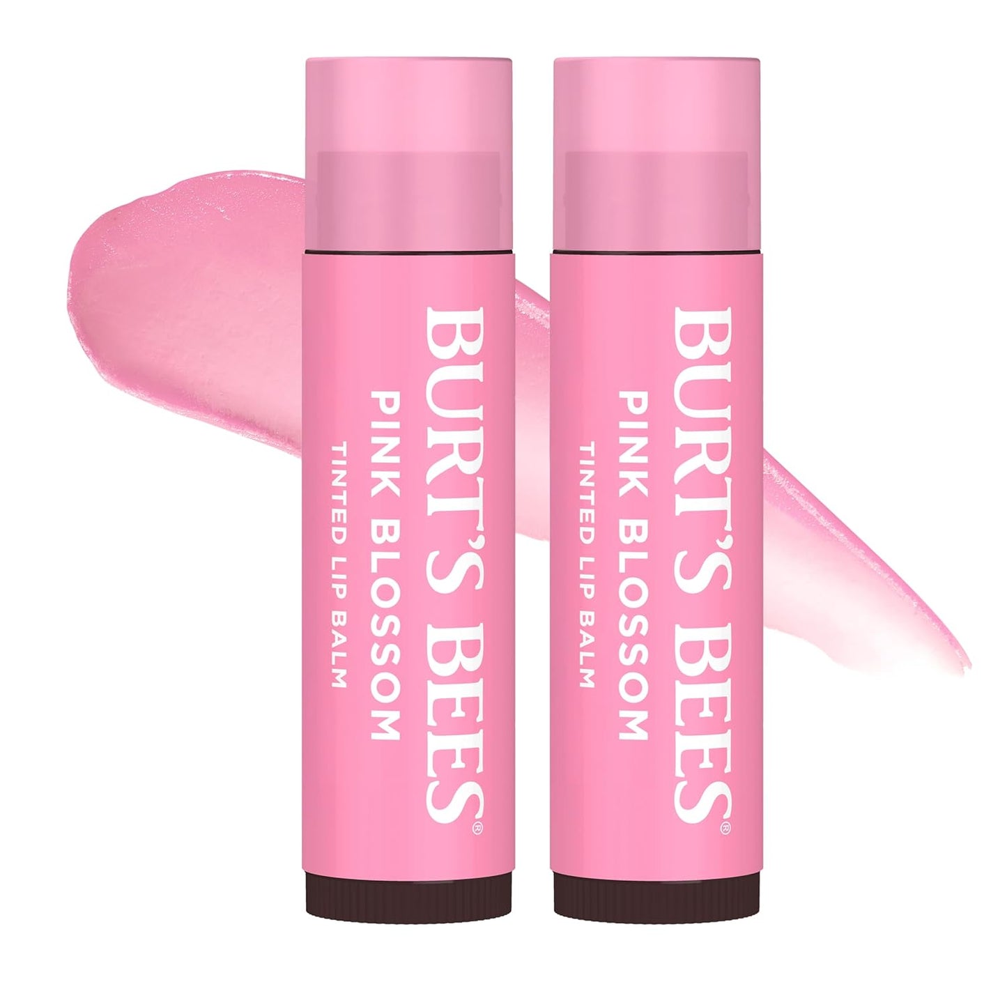 Burts Bees Tinted Lip Balm Pink Blossom; 8 Hour Moisture; Provides a Hint of Color; Nourishing Shea Butter; 100% Natural Origin; 1 Tube; 0.15 Oz. (Package May Vary)