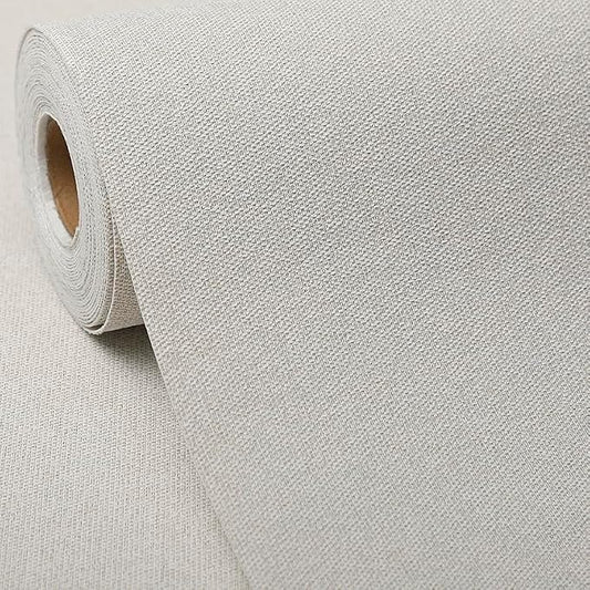 SHUFA Beige Cotton-Like Textured Grasscloth Wallpaper Matte Thick Real Woven by Unknown