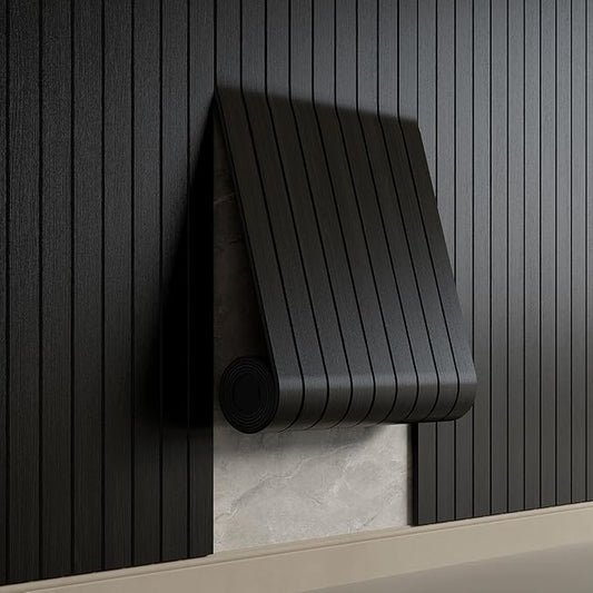 YU LI 3DH Peel and Stick PVC Slat Wall Panel 118"x15.75" Self-Adhesive Thick by YULI3DH