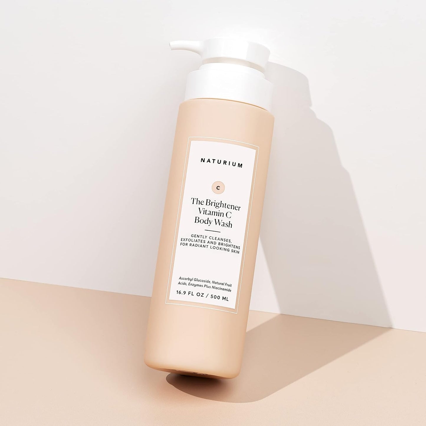 Naturium The Brightener Vitamin C Body Wash, Gentle Cleanser for Smoother-Looking Skin, Removes Dirt, Oil & Other Impurities, 16.9 oz