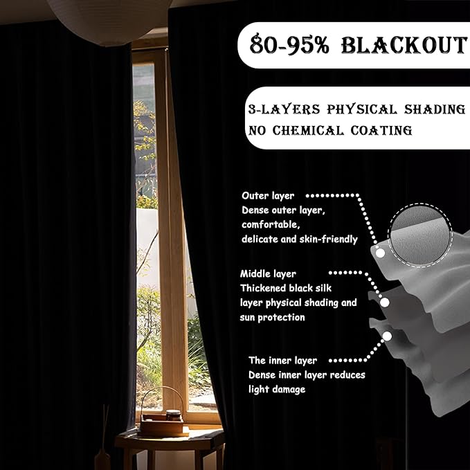 Room Divider Curtains for Ceiling Track Rod, 4.3 ft Wide x 7 ft Tall, 1 Panel - Image 4