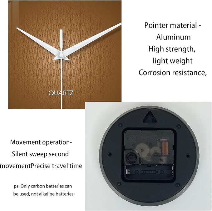 XFM Modern Wall Clock for Living Room Decor 20 Inch Large Brown Analog Wall - Image 7