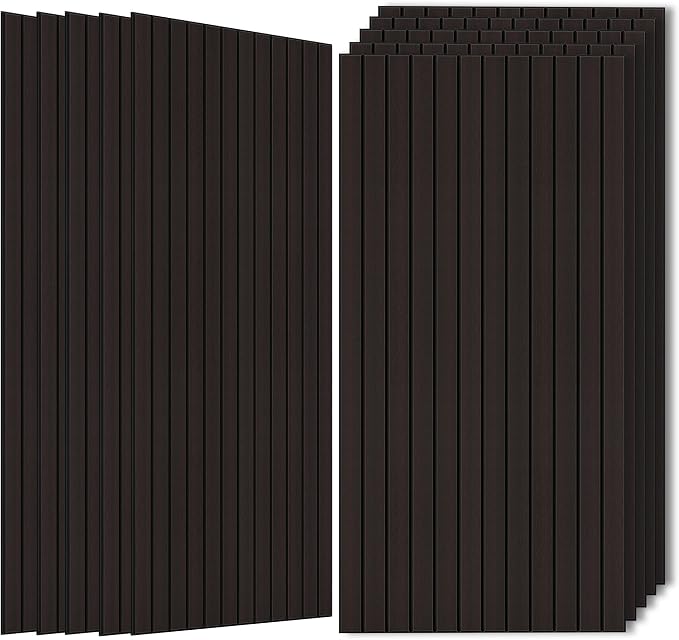 Wood Veneer Sound Panels, 10 Pack 47.2”x23.6” Wall Panels, Decorative Acoustic by AUTORIFIC