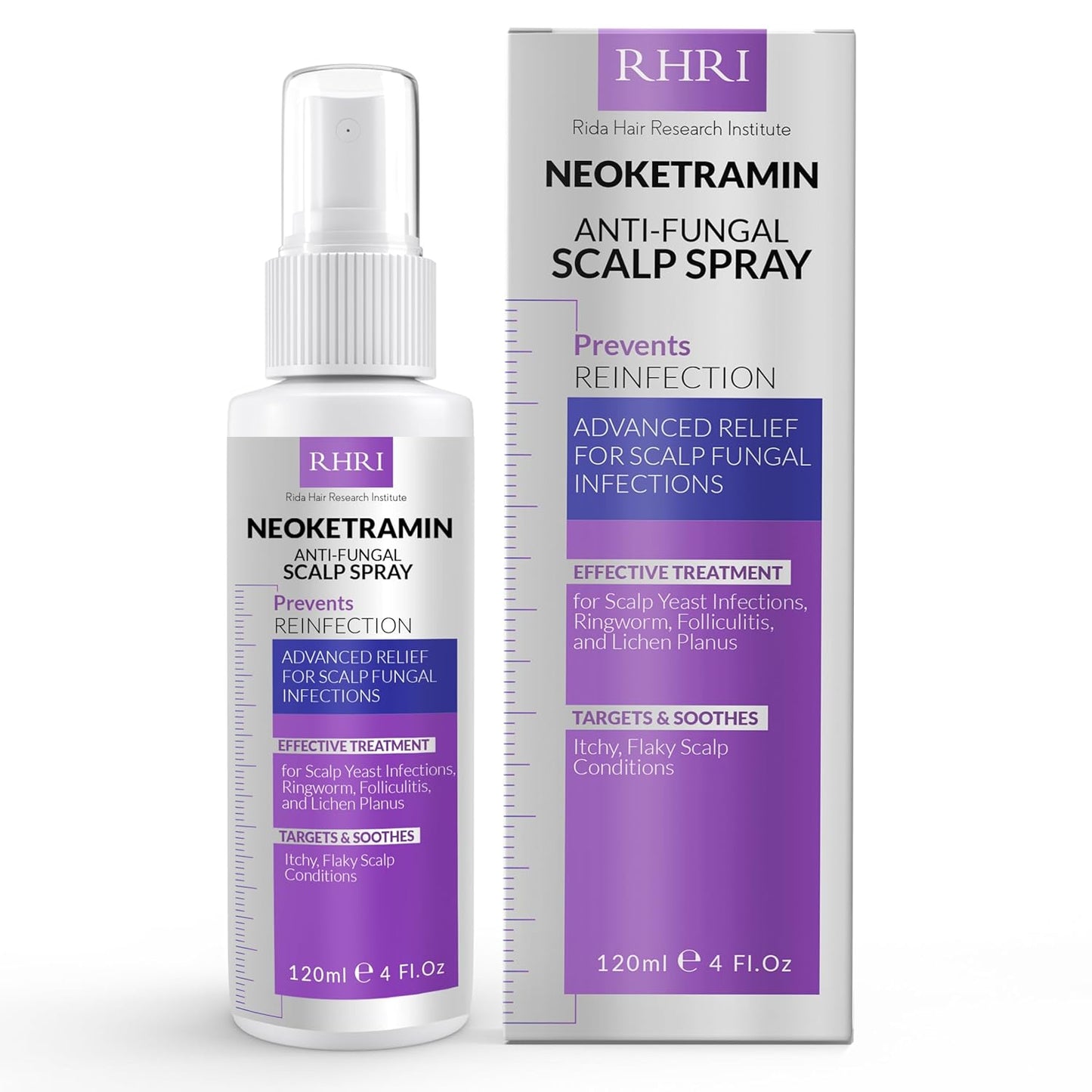 Neoketramin Anti Fungal Scalp Spray | Dandruff Treatment for Dandruff, Psoriasis & Folliculitis | Antifungal & Itchy Scalp Treatment for Dry, Irritated Scalp | Relief for Yeast Infections & Ringworm
