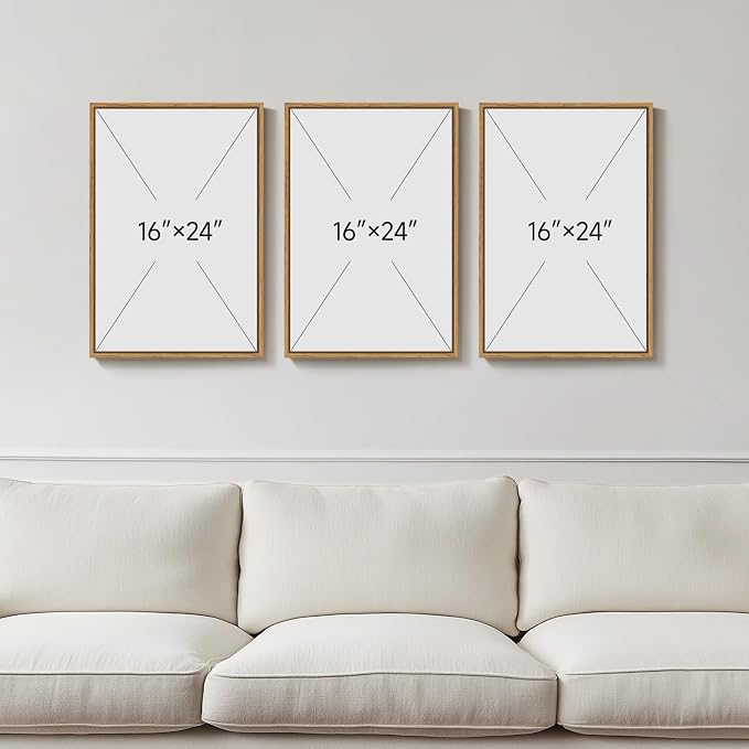 3 Piece Framed Neutral Boho Wall Art - Image 9