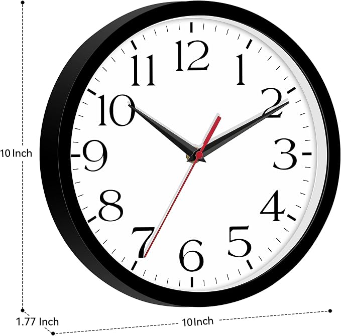 DAXSMY 10 Inch Wall Clock - Image 4