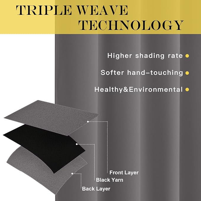 NICETOWN Blackout 118 inch Long Curtain - Image 4