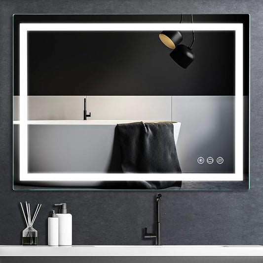 36x28 inch LED Lighted Bathroom Mirror by Butylux