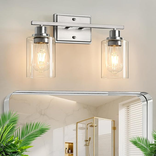 Unicozin 2 Light Bathroom Light Fixtures, Modern Vanity Lights Over Mirror by Unicozin