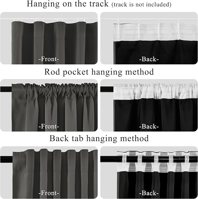 RYB HOME Full Blackout Curtain for Sliding Glass Doors, Thermal Insulated Extra - Image 4