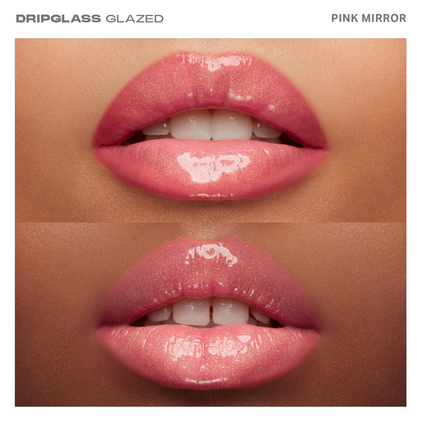 MORPHE Dripglass High Shine Lip Gloss - Glazed, Semi-Sheer & Nourishing Lip Makeup - Buildable Formula Infused with Plant-Derived Squalane & Vitamin E - Pink Mirror (0.13 oz)