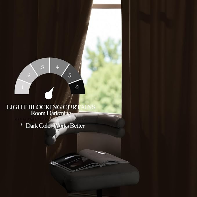 NICETOWN Beige Velvet Curtains Long Drapes, Living Room Office Luxury Bedroom - Image 4