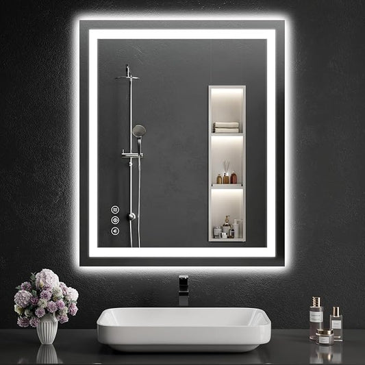 30"x36" LED Bathroom Mirror by WISSMILESHOME