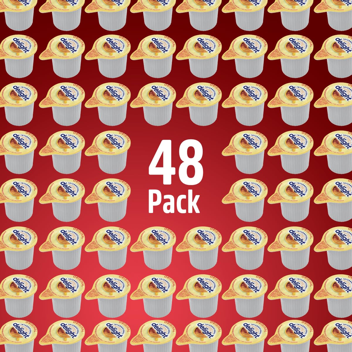 Original Coffee Creamer Singles, 48 Pack of individual coffee creamers, Non Dairy Creamer Cups for Easy Portion Control and Fresh Flavor, Single Serve Coffee Cream for Hotels and Everyday Use