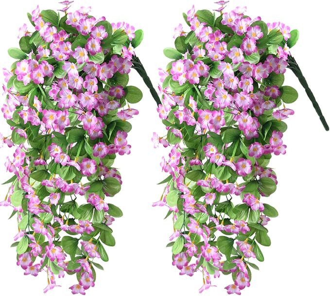 ZFProcess Artificial Fake Hanging Flowers Plants by ZFProcessArtificialFlowers