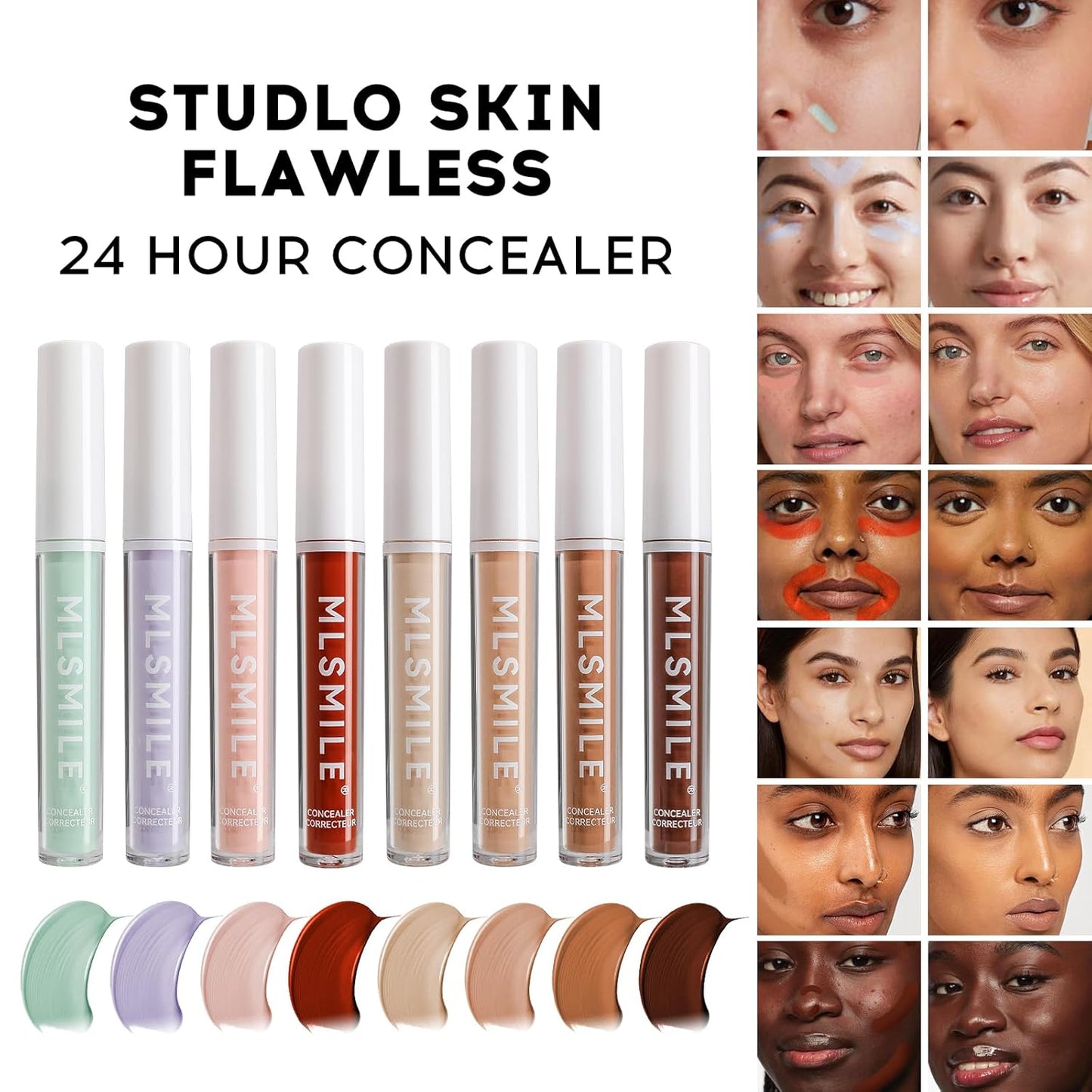 Green Color Correcting for Redness, Mint Instant HD Studio Skin Flawless Liquid Contour, Tone Neutralizing before Foundation, Minimize Redness, Waterproof Concealer for All Skin Types, 01