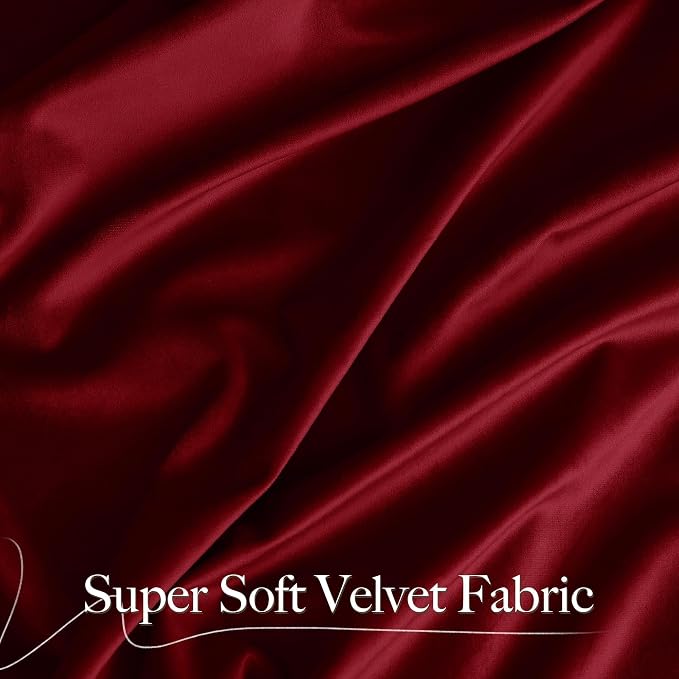 NICETOWN Christmas Red Velvet 108 inch Curtains and Drapes - Image 5