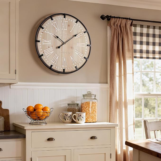 Vantic Farmhouse 30 Inch Extra Large Decorative Wall Clock - Image 6