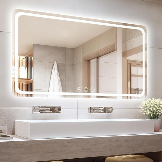 55" x 36" Led Bathroom Mirror by Lmsedf