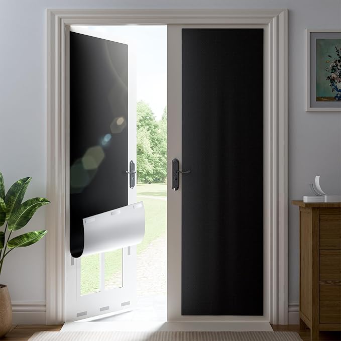 21" W x 72" L 100% Portable Blackout Curtains, Total Darkness No-Drill Black by ZELMINE