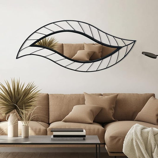 ironsmithn Decorative Wall Mirror, Leaf Teardrop Mirror by ironsmithn