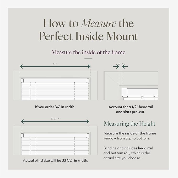 CHICOLOGY Cordless Mini Blinds for Indoor Windows, 58.25" W x 48" H, Light - Image 8