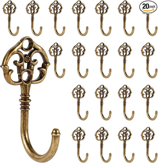 20 PCS Vintage Decorative Wall Hooks, Bohemian Decorative Coat Hook by XHIPY