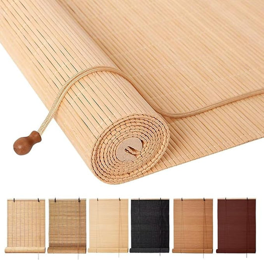 Bamboo Blinds, Custom Sizes Roller Shades by BAYUE